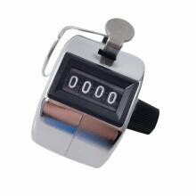 Manual tally counter metal handheld mechanical 4-digit