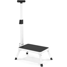 Escabeau pliable avec poignée et revêtement métallique antidérapant, 150 kg