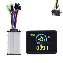 P5C Display LCD per Bici Elettrica Misuratore 24V-60V+36V/48V 350W Controller Onda Sinusoidale UART Ebike Display LCD A Colori SM 6PIN