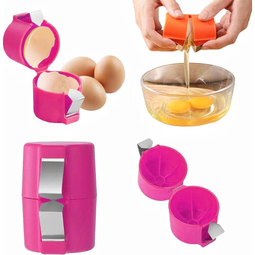 Egg Shell Opener & Separator Stainless Steel Yellow