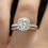925 Silver White Sapphire Engagement Ring Set 1