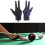 Pool gloves right hand blue separate finger 3-finger 6