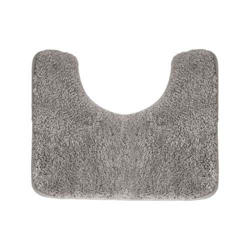Rutschfester Badeteppich, grau, U-förmig, 10 x 20 Zoll