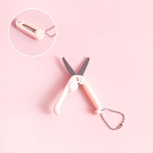 Morandi Mini Scissors Retractable Folding Lantana Pink 1