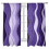 Sheer Curtains Purple Gradient Waves 52x63 Inch 2 Panels 1