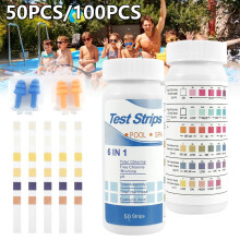 6-in-1 Test Strips for Pool Spa Hot Tub 100 pcs