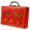 Wooden Mahjong Case Red Rectangle Traditional 4