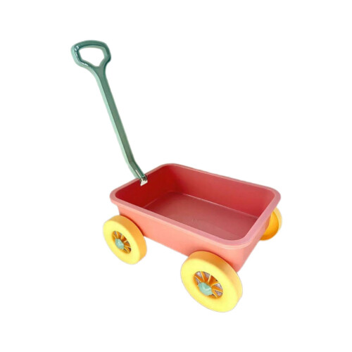 Beach Toy Cart Pink Handheld Storage Wagon 2
