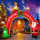 Opblaasbare kerstboog met LED-verlichting, 3 meter 1