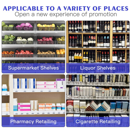 Clip-on Shelf Labels Transparent PVC 60 Pieces 2