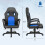 Lacoo mid-back gaming chair PU leather blue 6