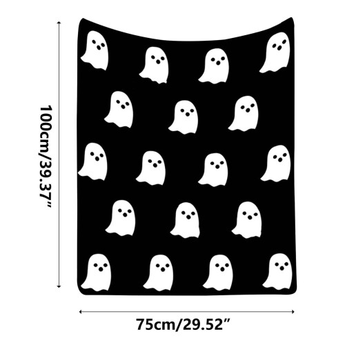 Φανελένια Κουβέρτα Halloween με Φαντάσματα Διπλής Όψης 150x200cm 2