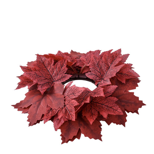 Coroa de velas em forma de folha de bordo vermelha, 7,6 cm (3 polegadas) 1