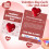 Valentine's Day gem gift cards heart-shaped 24-pack 6