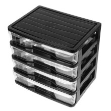Organisateur de bureau noir pour maquillage (1 pièce)