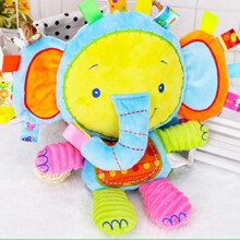 Elephant Plush Lovey Toy 14 Inch Sensory Taggy