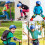 Kinderfahrradhelm und Schutzausrüstungsset blau Größe 3-10 4
