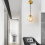 Applique murale moderne avec globe en verre transparent, douille E27, 110 V 4