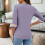 Damen-Strickpullover mit V-Ausschnitt, Lila, Größe 2XL 3