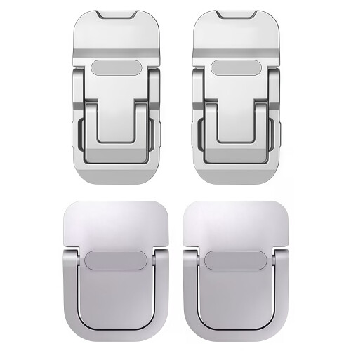 Mini supporto per laptop in metallo, regolabile e pieghevole (4 pezzi)