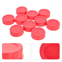 Red Round PP Beverage Lids Set of 10