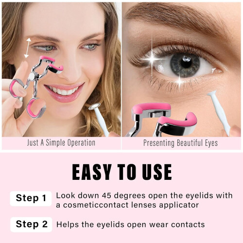 Contact Lens Applicator Tool with Case, Sucker and Tweezer 2