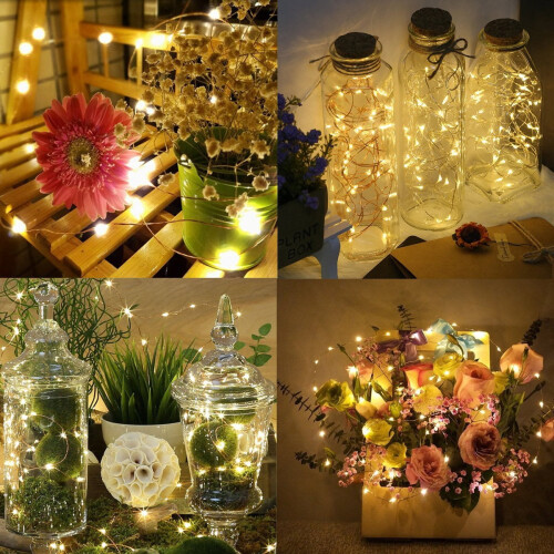 Solar-Lichterkette, warmweiß, 100 LEDs, 10 m 2