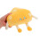 Pluche kaaskussen geel 20x20x10cm 5