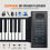 Roll-Up Piano Keyboard 88 Keys with LED Display and MIDI 8