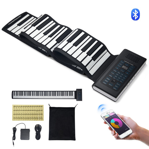 Roll-Up Piano Keyboard 88 Keys with LED Display and MIDI 1