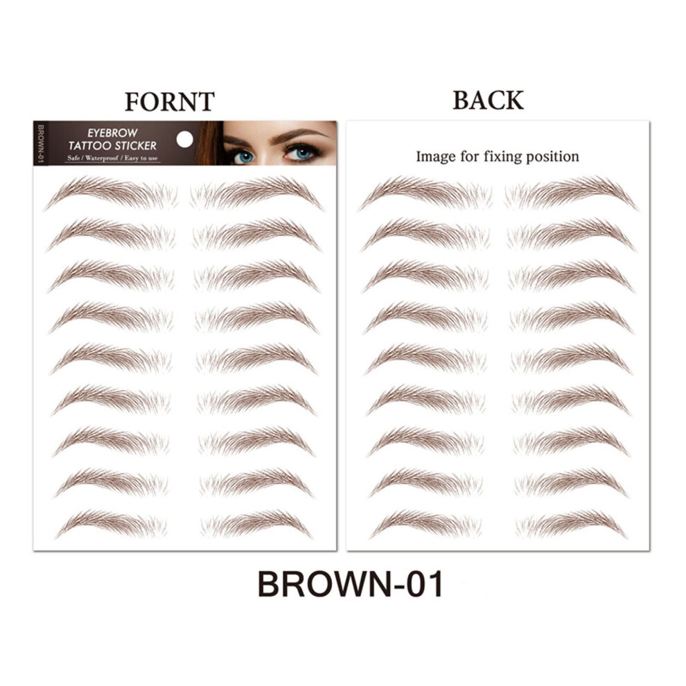 Eyebrow Stickers Waterproof Eco-Friendly 10 Pcs