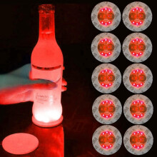 LED-es palackvilágítás pohártartó matricák 8 db