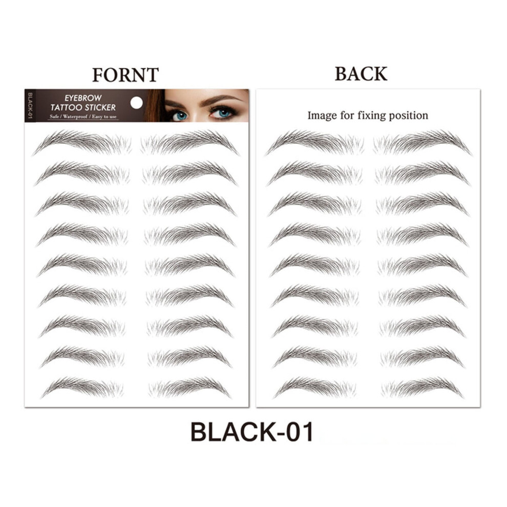 Eyebrow Stickers Waterproof Eco-Friendly 10 Pcs