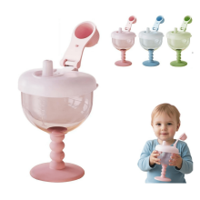 Leak-Proof Straw Cup with Clear Measurements Goblet Shape 2