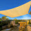 Voile d'ombrage rectangulaire 3 m x 4 m, sable, 185 g/m² 1