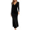 Macacão preto feminino formal sem alças com mangas compridas. 2