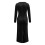 Macacão preto feminino formal sem alças com mangas compridas. 6