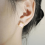 18K Gold Plated Clover Stud Earrings Pink 4
