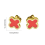 18K Gold Plated Clover Stud Earrings Pink 8