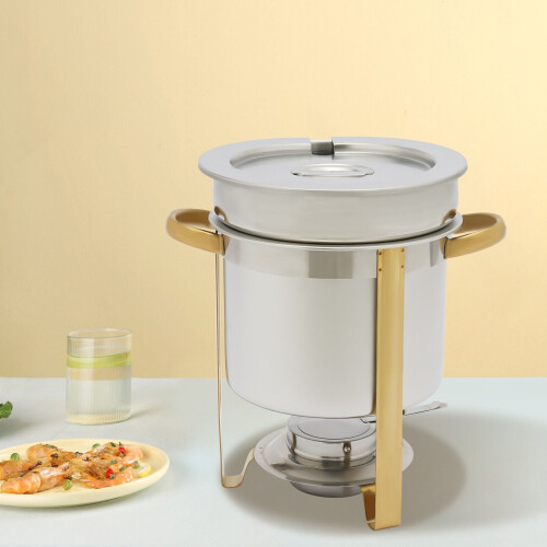 Stainless Steel Soup Chafer Round 7.4 Qt 1