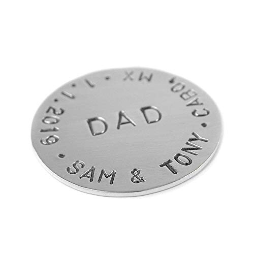 Golfbalmarker van sterling zilver, gepersonaliseerd, 1 stuk 2