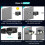 Luminária de segurança solar externa com 210 LEDs, 2500 lúmens e 3 cabeças. 6