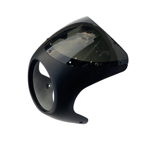 Retro 7" Headlight Outer Fairing W/ Windscreen Windshield for  Touring Sportster Bobber  Cafe Racer