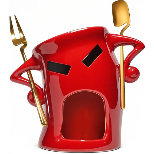 Chocolate Fondue Mug Set with Fork and Scoop