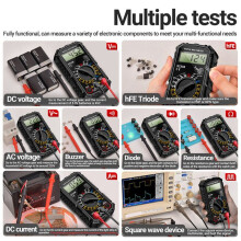 SZ308 Multimetro Digitale Misuratore di Resistenza di Tensione Misuratore di Corrente CA/CC Elettricista LCD Retroilluminazione Ohm Onda Quadra Test B
