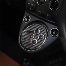 Adesivo per Cornice Pulsante Cambio In Vera Fibra di Carbonio per Abarth 595 695 2012-2023