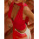 Women's halter neck crop top black sleeveless 3