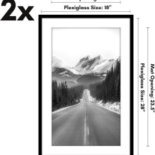 Schwarzes Bilderrahmen-Set (2 Stück), 18 x 28 Zoll, Galleria