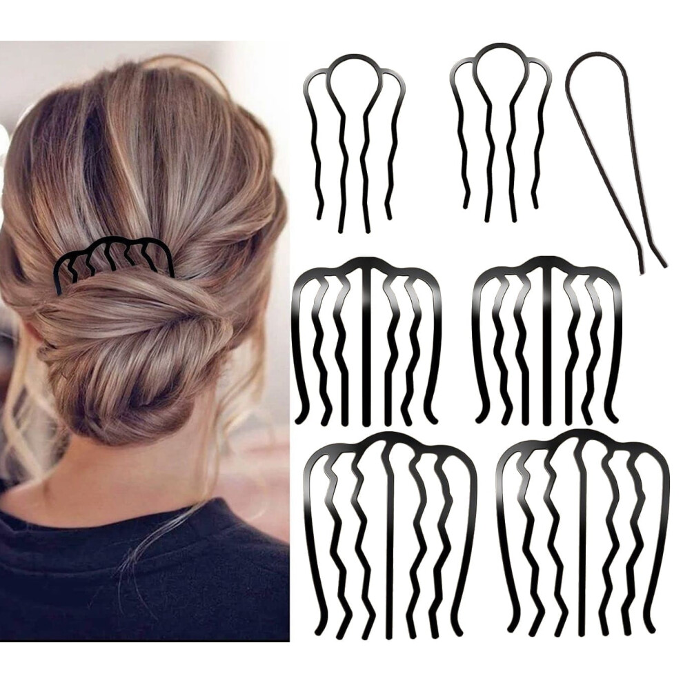 French Hair Pins U-Shaped Metal 7PCS
