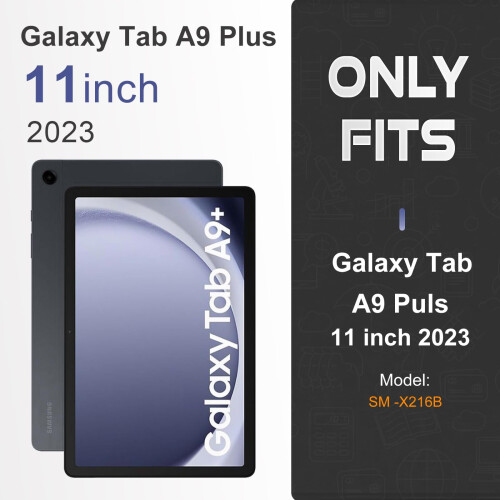 Slanke Smart Stand toetsenbordhoes voor Samsung Galaxy Tab A9 1